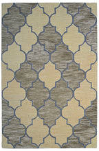 Load image into Gallery viewer, Handmade Wool Modern Gold/Green 5' x 8' lt1264 Area Rug