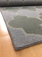 Load image into Gallery viewer, Handmade Wool Modern Gray/Green 5' x 8' lt1265 Area Rug
