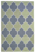 Load image into Gallery viewer, Handmade Wool Modern Green/Silver 5' x 8' lt1266 Area Rug