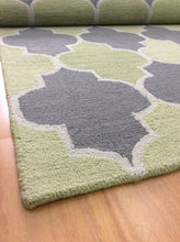 Load image into Gallery viewer, Handmade Wool Modern Green/Silver 5' x 8' lt1266 Area Rug