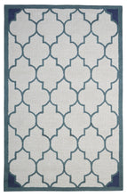Load image into Gallery viewer, Handmade Wool Modern Ivory/Green 5' x 8' lt1283 Area Rug