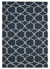 Load image into Gallery viewer, Handmade Wool Modern Charcoal/ Ivory 5' x 8' lt1287 Area Rug