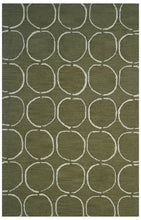 Load image into Gallery viewer, Handmade Wool Modern Green/ Ivory 5' x 8' lt1292 Area Rug