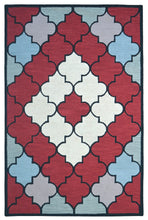 Load image into Gallery viewer, Handmade Wool Modern Red/ Ivory 5' x 8' lt1300 Area Rug