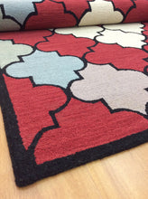 Load image into Gallery viewer, Handmade Wool Modern Red/ Ivory 5' x 8' lt1300 Area Rug