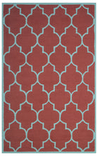 Load image into Gallery viewer, Handmade Wool Modern Red/ L.Blue 5' x 8' lt1310 Area Rug