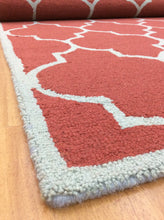 Load image into Gallery viewer, Handmade Wool Modern Red/ L.Blue 5' x 8' lt1310 Area Rug