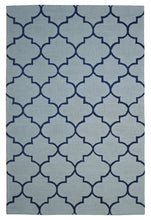 Load image into Gallery viewer, Handmade Wool Modern L.Blue/ Navy Blue 5' x 8' lt1311 Area Rug