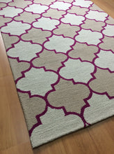Load image into Gallery viewer, Handmade Wool Modern Rust/ Ivory 5' x 8' lt1321 Area Rug