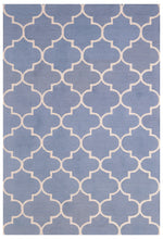 Load image into Gallery viewer, Handmade Wool Modern L.Blue/ Ivory 5' x 8' lt1322 Area Rug