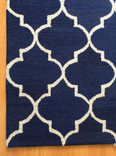 Load image into Gallery viewer, Handmade Wool Modern Navy Blue/ Gray 5' x 8' lt1329 Area Rug