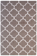 Load image into Gallery viewer, Handmade Wool Modern Brown/ Ivory 5' x 8' lt1333 Area Rug