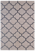 Load image into Gallery viewer, Handmade Wool Modern Beige/ Black 5' x 8' lt1335 Area Rug