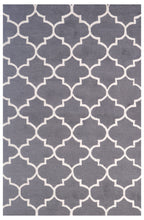 Load image into Gallery viewer, Handmade Wool Modern D.Gray/ Ivory 5' x 8' lt1343 Area Rug