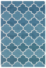 Load image into Gallery viewer, Handmade Wool Modern Blue/ Ivoy 5' x 8' lt1346 Area Rug