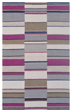 Load image into Gallery viewer, Handmade Wool Modern Ivory/ Pink 5' x 8' lt1354 Area Rug