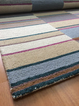Load image into Gallery viewer, Handmade Wool Modern Ivory/ Gray 5' x 8' lt1355 Area Rug