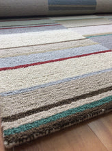 Load image into Gallery viewer, Handmade Wool Modern Ivory/ Silver 5' x 8' lt1359 Area Rug