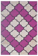 Load image into Gallery viewer, Handmade Wool Modern Brown/ Pink 5' x 8' lt1376 Area Rug