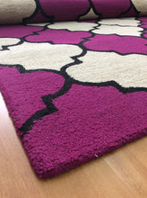Load image into Gallery viewer, Handmade Wool Modern Brown/ Pink 5' x 8' lt1376 Area Rug