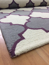 Load image into Gallery viewer, Handmade Wool Modern Ivory/ Gray 5' x 8' lt1380 Area Rug