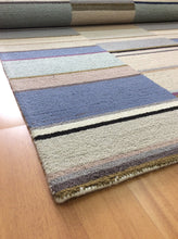 Load image into Gallery viewer, Handmade Wool Modern Blue/ Silver 5' x 8' lt1388 Area Rug