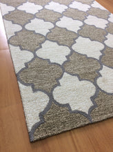 Load image into Gallery viewer, Handmade Wool Modern Brown/ Ivory 5' x 8' lt1389 Area Rug