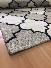 Load image into Gallery viewer, Handmade Wool Modern Ivory/ Brown 5' x 8' lt1398 Area Rug