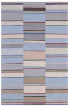 Load image into Gallery viewer, Handmade Wool Modern Silver/ Blue 5' x 8' lt1399 Area Rug