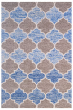 Load image into Gallery viewer, Handmade Wool Modern Blue/ Brown 5' x 8' lt1400 Area Rug