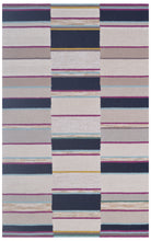Load image into Gallery viewer, Handmade Wool Modern Ivory/ Navy Blue 5' x 8' lt1407 Area Rug