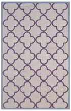 Load image into Gallery viewer, Handmade Wool Modern Ivory/ Purple 5' x 8' lt1408 Area Rug