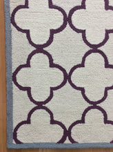 Load image into Gallery viewer, Handmade Wool Modern Ivory/ Purple 5' x 8' lt1408 Area Rug