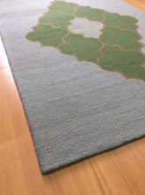 Load image into Gallery viewer, Handmade Wool Modern L.Blue/ Green 5' x 8' lt1409 Area Rug