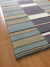 Load image into Gallery viewer, Handmade Wool Modern L.Blue/ Rust 5' x 8' lt1410 Area Rug