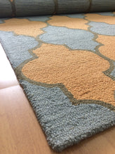 Load image into Gallery viewer, Handmade Wool Modern L.Blue/ Gold 5' x 8' lt1412 Area Rug