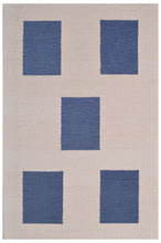 Load image into Gallery viewer, Handmade Wool Modern Ivory/ Blue 5' x 8' lt1418 Area Rug