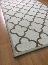 Load image into Gallery viewer, Handmade Wool Modern Ivory/ Brown 5' x 8' lt1428 Area Rug