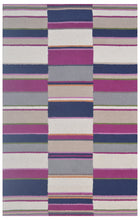 Load image into Gallery viewer, Handmade Wool Modern Ivory/ Navy Blue 5' x 8' lt1429 Area Rug