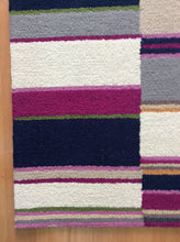 Load image into Gallery viewer, Handmade Wool Modern Ivory/ Navy Blue 5' x 8' lt1429 Area Rug