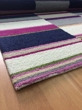 Load image into Gallery viewer, Handmade Wool Modern Ivory/ Navy Blue 5' x 8' lt1429 Area Rug