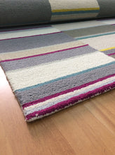 Load image into Gallery viewer, Handmade Wool Modern Ivory/ Silver 5' x 8' lt1432 Area Rug