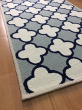 Load image into Gallery viewer, Handmade Wool Modern L.Blue/ Ivory 5' x 8' lt1435 Area Rug