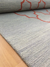 Load image into Gallery viewer, Handmade Wool Modern Gray/ Orange 5' x 8' lt1442 Area Rug