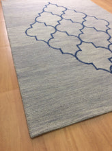 Load image into Gallery viewer, Handmade Wool Modern Gray/ Navy Blue 5' x 8' lt1446 Area Rug