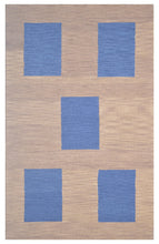 Load image into Gallery viewer, Handmade Wool Modern Brown/ Blue 5' x 8' lt1451 Area Rug