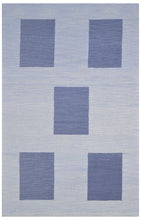 Load image into Gallery viewer, Handmade Wool Modern Blue/ Navy Blue 5' x 8' lt1455 Area Rug