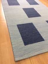 Load image into Gallery viewer, Handmade Wool Modern Blue/ Navy Blue 5' x 8' lt1455 Area Rug