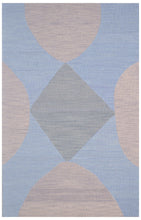 Load image into Gallery viewer, Handmade Wool Modern L. Blue/ Beige 5' x 8' lt1457 Area Rug
