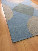 Load image into Gallery viewer, Handmade Wool Modern L. Blue/ Beige 5' x 8' lt1457 Area Rug